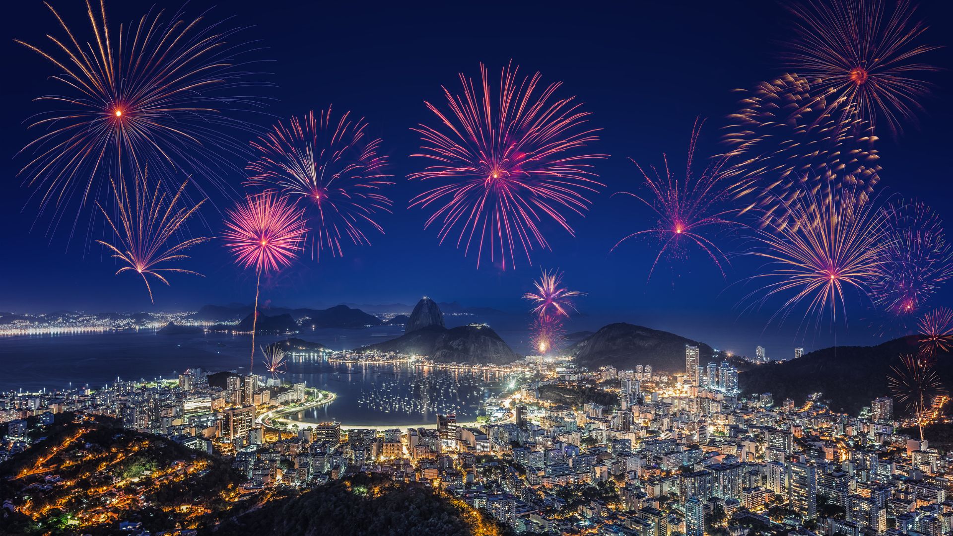 Fireworks over Rio de Janeiro